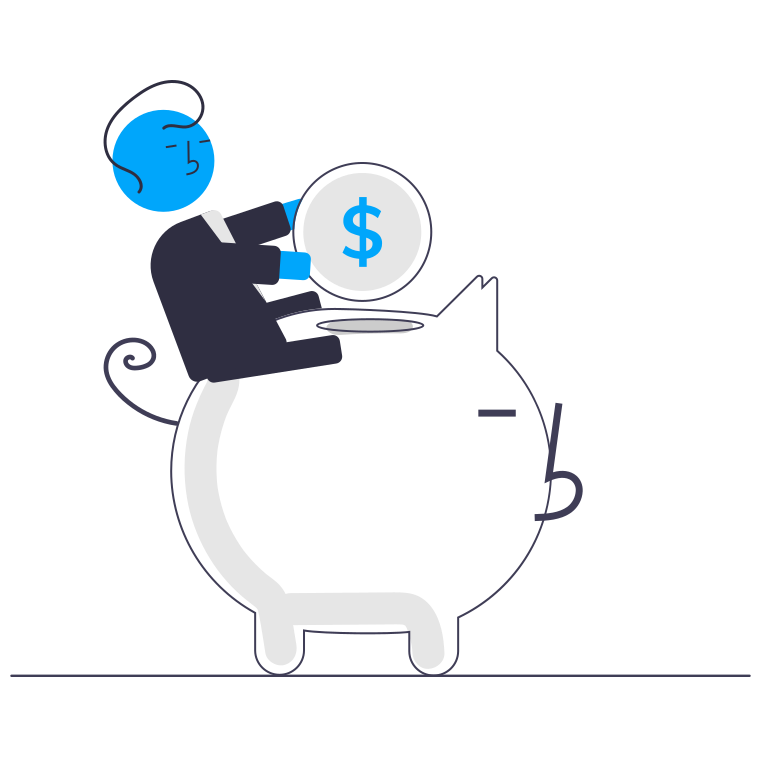 affiliate piggy bank illustration